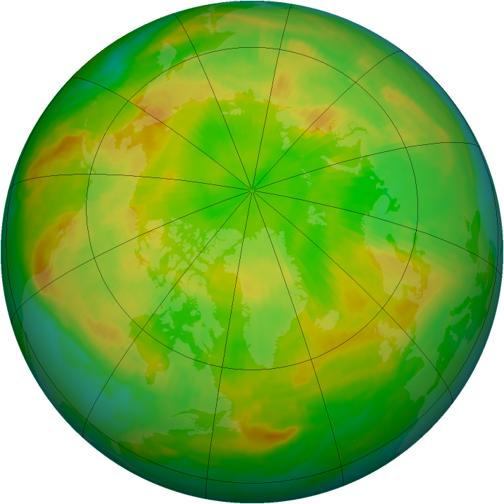 Arctic ozone map for 30 May 2000